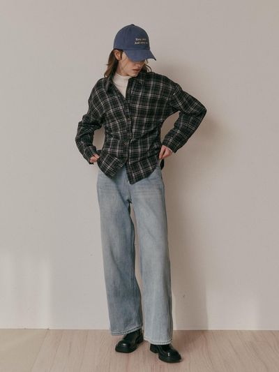Aei&Rei AR_Winter wide denim pants_BLUE