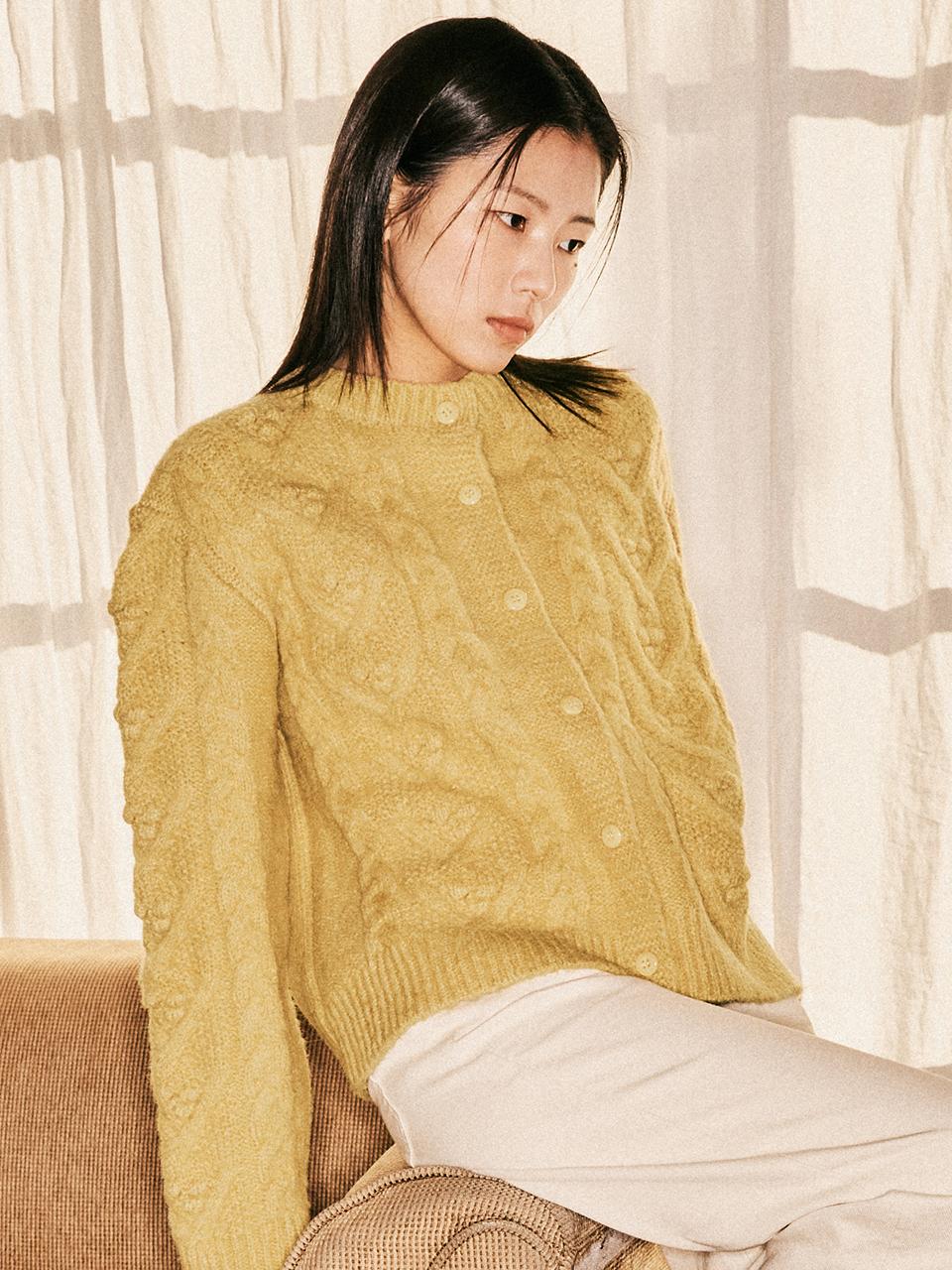 Aei&Rei Classic Cable Knit Cardigan