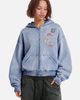 Aelfric Eden Aelfric Eden Badge Boxy Zip Up Hoodie in Blue, Women's at Urban Outfitters - 1