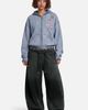 Aelfric Eden Aelfric Eden Badge Boxy Zip Up Hoodie in Blue, Women's at Urban Outfitters - 2