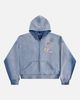 Aelfric Eden Aelfric Eden Badge Boxy Zip Up Hoodie in Blue, Women's at Urban Outfitters - 4