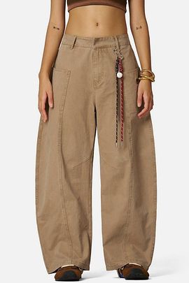 Aelfric Eden Aelfric Eden Baggy Barrel Pants in Khaki, Women's at Urban Outfitters