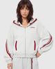 Aelfric Eden Aelfric Eden Boxy Contrast Stripe Zip Up Hoodie in Grey at Urban Outfitters - 1