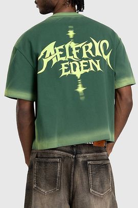 Aelfric Eden Aelfric Eden Boxy Graphic Washed Tee in Green, Men's at Urban Outfitters
