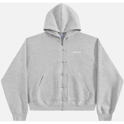 AELFRIC EDEN AELFRIC EDEN Boxy Metal Toggle-zip Up Hoodie