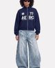 Aelfric Eden Aelfric Eden Boxy Racing 77 Zip Up Sweatshirt in Dark Blue, Women's at Urban Outfitters - 2