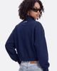 Aelfric Eden Aelfric Eden Boxy Racing 77 Zip Up Sweatshirt in Dark Blue, Women's at Urban Outfitters - 3