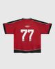 Aelfric Eden Aelfric Eden Boxy V-Neck Panel Jersey Tee in Red, Men's at Urban Outfitters - 5