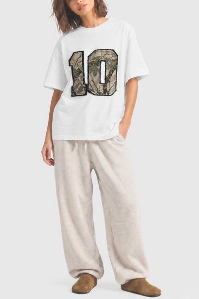 Aelfric Eden Aelfric Eden Camo 10 Tee in White, Women's at Urban Outfitters