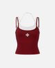 Aelfric Eden Aelfric Eden Contrast Layered Padded Cami Top in Red, Women's at Urban Outfitters - 3