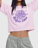 Aelfric Eden Aelfric Eden Cropped Floral Motif Tee in Purple, Women's at Urban Outfitters - 2