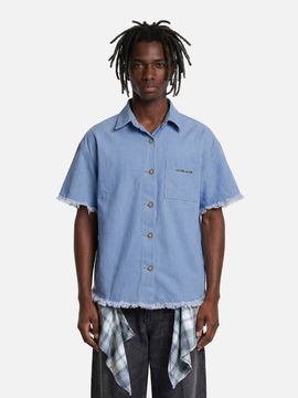 AELFRIC EDEN AELFRIC EDEN Denim Layered Short Sleeve Shirt