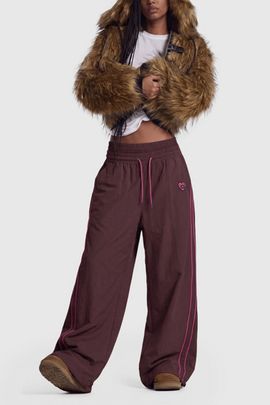 Aelfric Eden Aelfric Eden Double Waist Baggy Barrel Trackpants in Red, Women's at Urban Outfitters