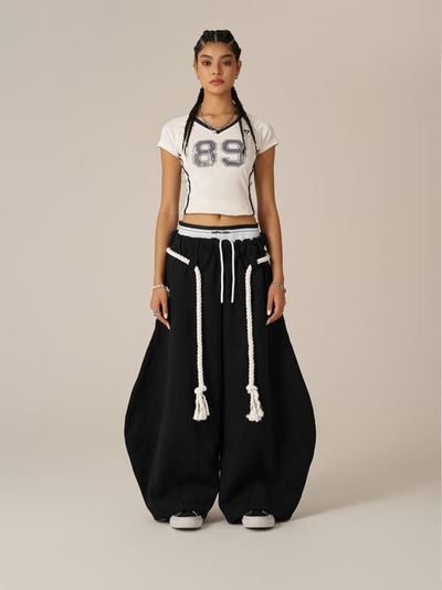 AELFRIC EDEN AELFRIC EDEN Double Waist Super Baggy Barrel Sweatpants
