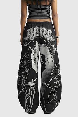 Aelfric Eden Aelfric Eden Horse Baggy Barrel Sweatpants in Black, Women's at Urban Outfitters
