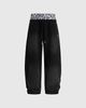 Aelfric Eden Aelfric Eden Leopard Double Waist Baggy Sweatpants in Black, Women's at Urban Outfitters - 4