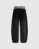 Aelfric Eden Aelfric Eden Leopard Double Waist Baggy Sweatpants in Black, Women's at Urban Outfitters - 5