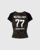 Aelfric Eden Aelfric Eden Leopard V-Neck Baby Tee in Black, Women's at Urban Outfitters - 4