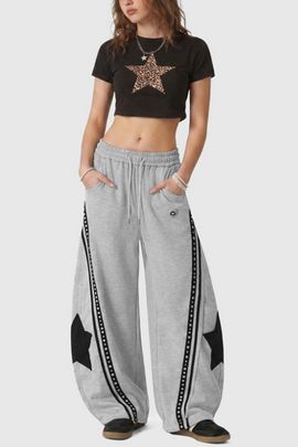 Aelfric Eden Aelfric Eden Panel Baggy Barrel Sweatpants in Grey, Women's at Urban Outfitters