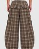 Aelfric Eden Aelfric Eden Plaid Baggy Barrel Pants in Brown at Urban Outfitters - 3