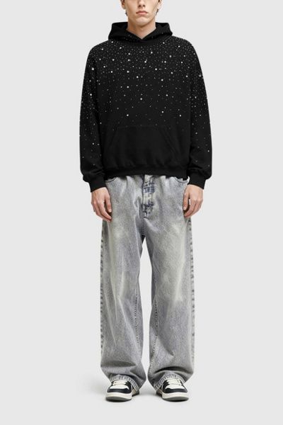 Aelfric Eden Aelfric Eden Rhinestone Pullover Hoodie in Black, Men's at Urban Outfitters