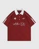 Aelfric Eden Aelfric Eden Sporty Polo Soccer Jersey Top in Red, Men's at Urban Outfitters - 4