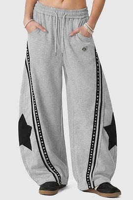 Aelfric Eden Aelfric Eden Star Barrel Sweatpants in Grey, Women's at Urban Outfitters