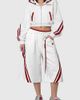 Aelfric Eden Aelfric Eden Stripe Longline Shorts in Grey, Women's at Urban Outfitters - 1