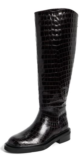 A.EMERY A. EMERY Jude Knee High Boots Bistre Croc