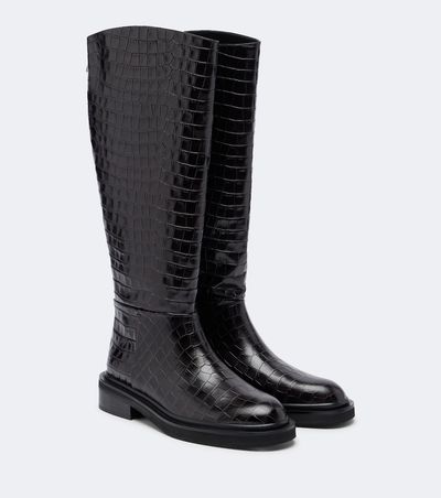 A.Emery A.Emery Jude croc-effect leather knee-high boots
