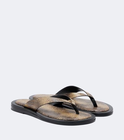 A.Emery A.Emery Marcelle snake-effect leather thong sandals