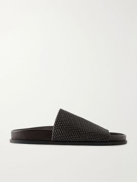 A.EMERY Luca woven leather slides