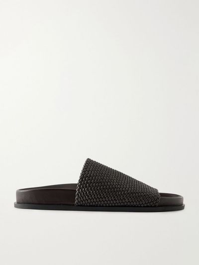 A.EMERY Luca woven leather slides