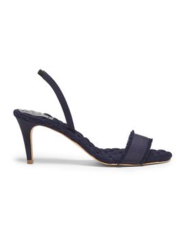 AERA Women's Claudia 70MM Vegan Grosgrain Slingback Sandals