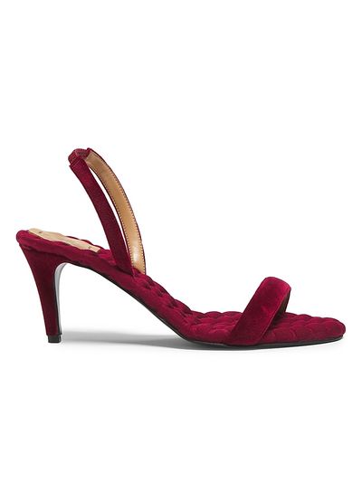 AERA Women's Claudia 70MM Vegan Velvet Slingback Sandals