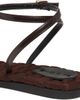 AERA Women's Faye Vegan Brushed Leather Flat Sandals - 5
