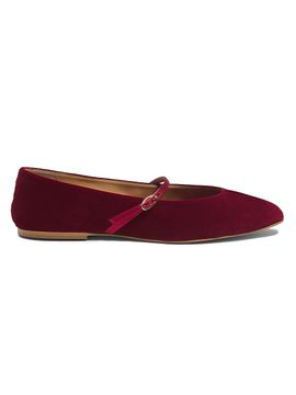 AERA Women's Mina Vegan Velvet Mary Jane Flats