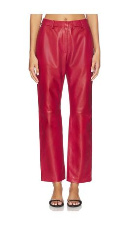 AEXAE AEXAE Leather Straight Leg Pant