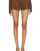 AEXAE AEXAE Leather Suede Mini Short - 1