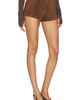 AEXAE AEXAE Leather Suede Mini Short - 2