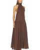 AEXAE AEXAE Linen Halter Drop Waist Maxi Dress - 1