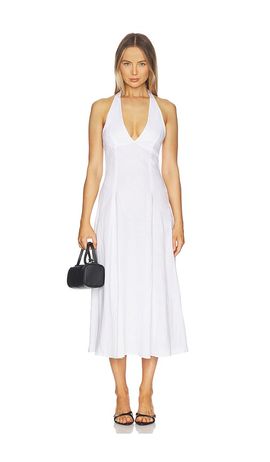 AEXAE AEXAE Linen Halter Neck Maxi Dress