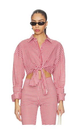 AEXAE AEXAE Linen Shirt Tie Top