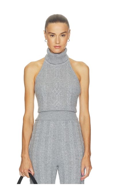 AEXAE AEXAE x REVOLVE Cashmere Cable Halterneck Top