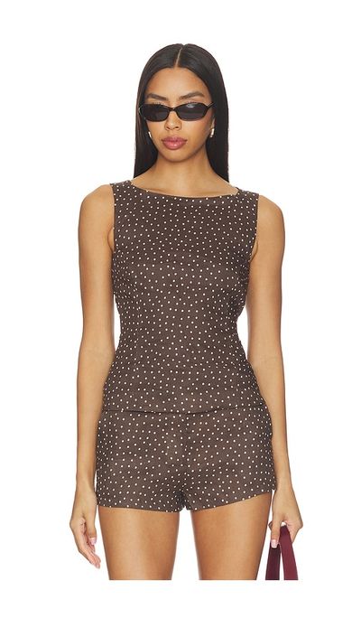 Aexae X Revolve Linen Boatneck Top