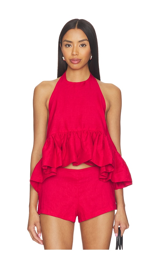 AEXAE - x REVOLVE Linen Peplum Top