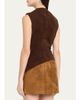 AEXAE Mock-Neck Sleeveless Suede Top - 3