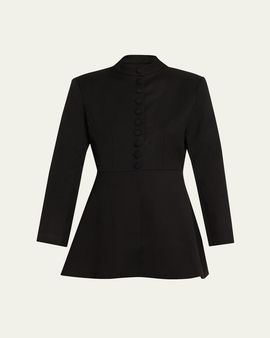 AEXAE Structured Wool Mini Jacket Dress