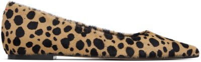 Aeyde Aeyde Beige & Black Cassy Pointed-Toe Ballerina Flats