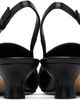 Aeyde Aeyde Black Davina Eyelet Slingback Heels - 2